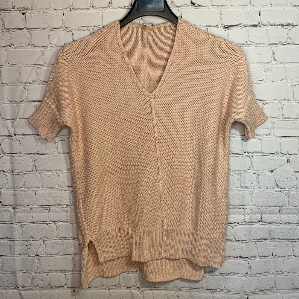 Chico’s Blush Pink Short Sleeve Sweater Size 0